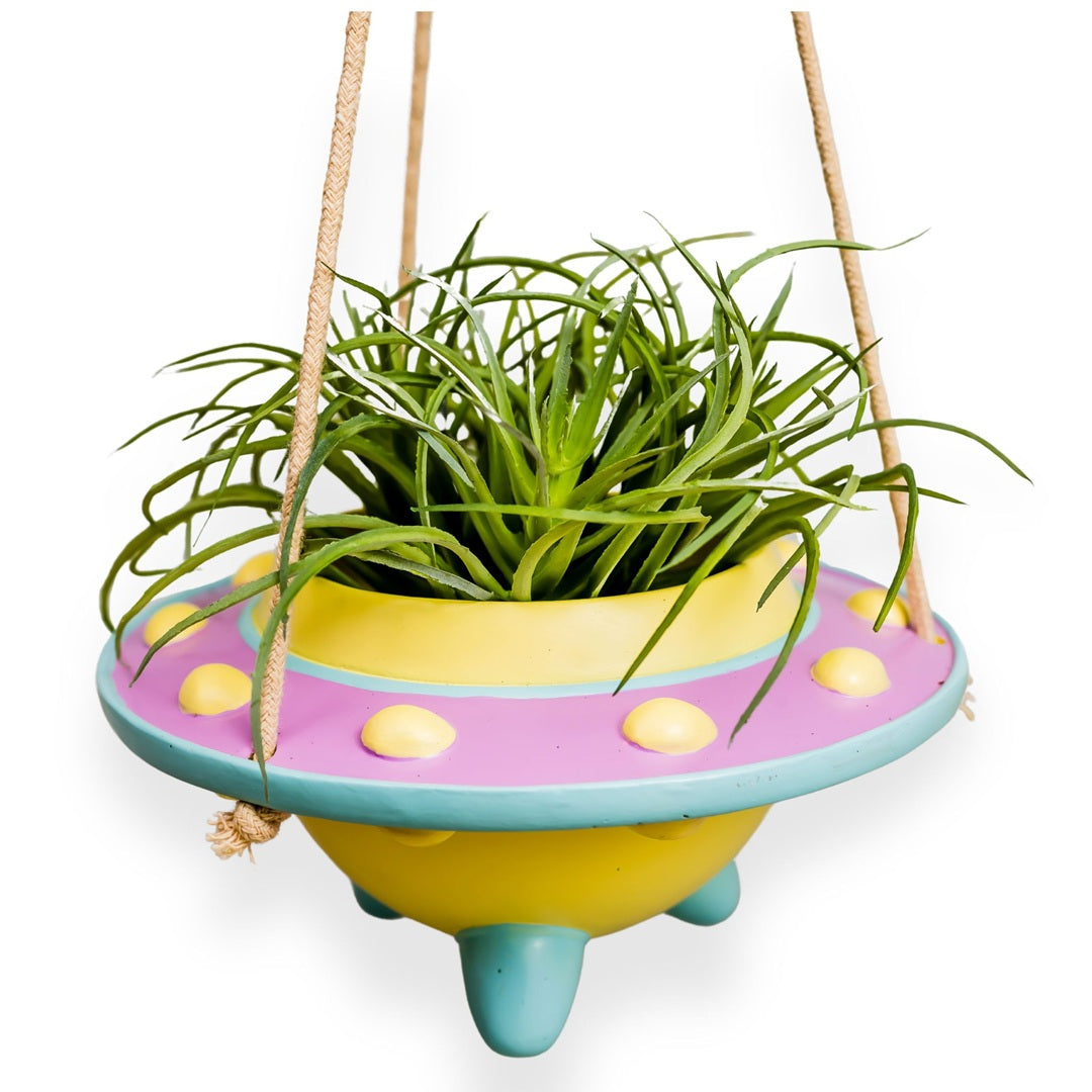 colourful hanging plant pots Rosie: UFO Hanging Plant Pot
